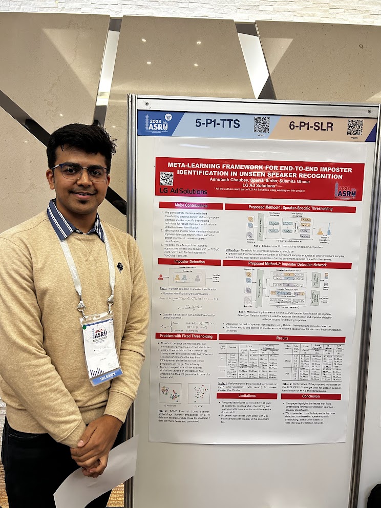 Poster presentation at ASRU 2023 in Taipei